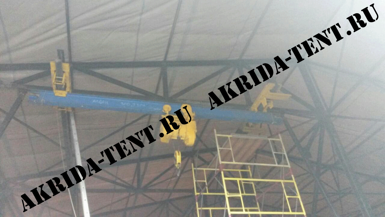Ангар ПВХ каркасно-тентовый с кранбалкой